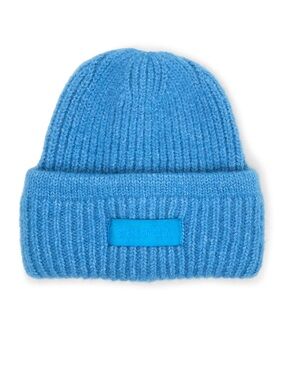 Steve Madden Bright Blue Ribbed Cuffed Beanie